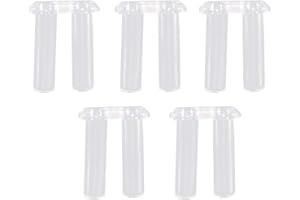 OKOIUM Zwindy 200 sztuk przezroczystych wtyków do okularów z tworzywa sztucznego, 5 rodzajów narzędzi do naprawy okularów bez oprawek (1,4/1,5/1,6/1,8/2,0 mm).