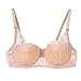 Produktbild Dessous Lingerie Damen,Yanhoo Heiße Mode Unterwäsche Männer Elastische ModeFrauen Push Up Deep V Ultradünne Underwire Gepolsterte Spitze Büstenhalter BH (38B/85B, Beige)