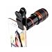 Produktbild Universal 12x optisches Zoom HD Teleskop Kamera objektiv für iPhone 8/7/6S/6/6 Plus/6S Plus Samsung Galaxy S8/S8 Plus/S7/S7E/S6/S5/Note5 und die meisten Android Smartphone