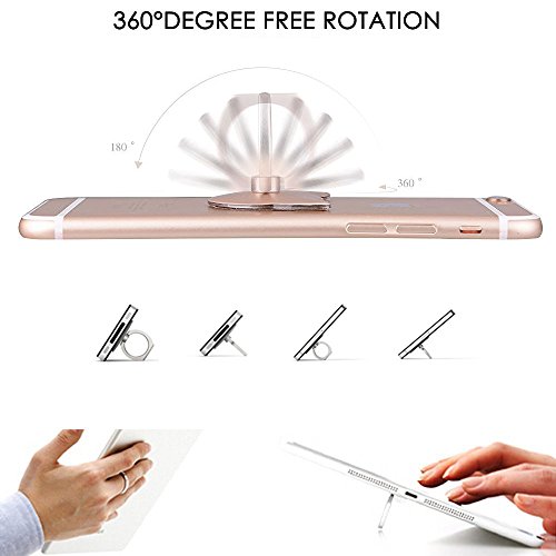 Anello Supporto Telefono,Supporto Anello per Cellulari, Finger Grip holder stand Anello Universale Supporto Smartphone con 360Â° Rotazione Anello Gancio per Cellulare,Smartphone PC Telefono Supporto Telefono