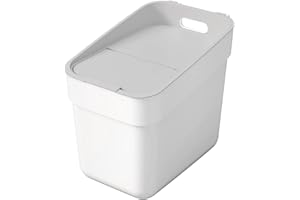 Curver Keter Pattumiera da 20 Litri per la Raccolta Differenziata Ready To Collect, con Supporto a Parete, Ideale la Cucina, 100% Riciclato, Bianco