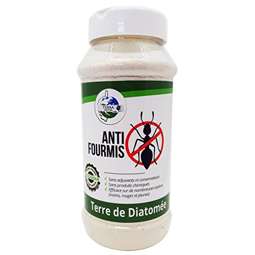 TERRA NOSTRA Terre de Diatomée Anti Fourmis Poudreuse Utilisable en agriculture biologique - 300+60gr