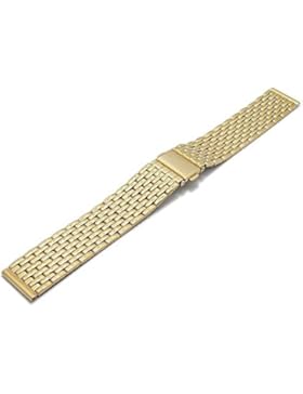 Meyhofer Uhrenarmband Avondale 18mm goldfarben Edelstahl gefaltet poliert MyCrkmb557/18mm/gold