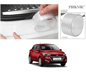 PRIKNIK Car Door Transparent Seal Strip Door Edge Guard Bumper Cover Strips Entry Sill Scuff Plate Invisible Door Anti-Scratch Waterproof (1.9 Inch x 5metre) Compatible with Hyundai i20 Elite