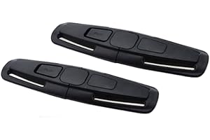 LJFEA Abschnallschutz Kinder,Abschnallschutz,Abschnallschutz Kindersitz,Clip Gurt,Sicherheitsclip,Sicherheitsclip Kindersitz,für Autositz,Kinderwagen und Hochstuhl,Schwarz,2 STK