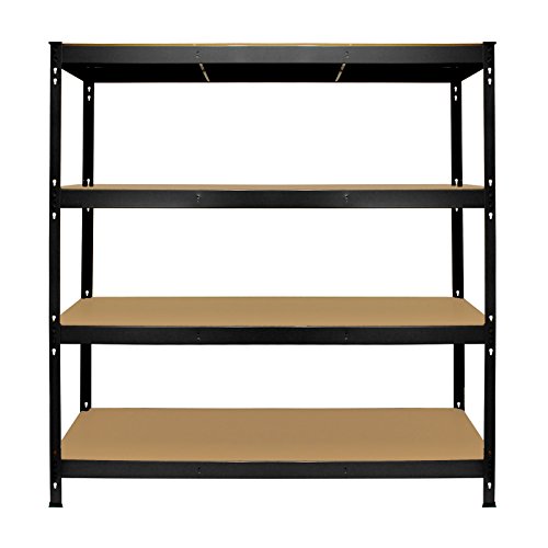 Monster Racking Q-Rax Heavy Duty Racking Garage Shelving, 360kg/shelf, 160cm x 60cm x 160cm, Black
