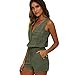 Produktbild MOIKA Damen Jumpsuit, New Mode Frauen Overall Kleid ärmellose Hosen Bodysuit Top Bluse Tunika ShirtM,Grün