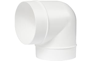 REPA MARKET 100mm Tubo di condotto 90 gradi gomito tubo di ventilazione tubo tubo tondo curva connettore (100mm)