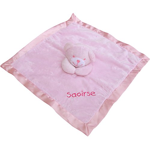 Baby Super Soft Personalised Comforter Blanket with 3D Teddy Bear (Pink)