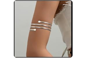 Cubahop Upper Arm Cuff Hollow Multi-Layer Crossing Arm Justerbart Armband Öppning Armband Minimalistisk Stil Armband Kroppske