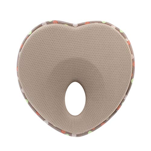 Preisvergleich Produktbild DEBAIJIA Babykissen gegen Verformung und Plattkopf mit Ergonomisches Kopfkissen zur Orthopädisches Kissen passt im Kindersitz Memory-Schaum für Säuglinge Neugeborene und Kleinkinder herzförmig