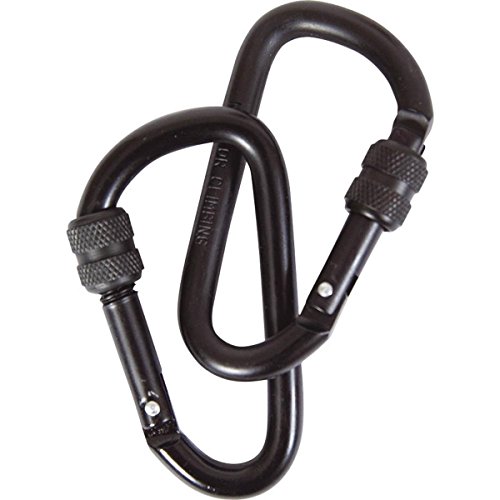 Web-tex Locking Carabinas 6mm twin pack Black