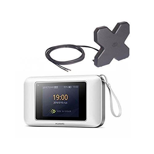 A SET of Huawei E5787 - 4G Mobile Router with antenna - White