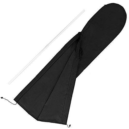 Schutzhülle für anndora Sonnenschirm ø 4 m Schirmschoner Abdeckung Husse Schwarz - 2