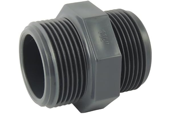 Codital Mamelon PVC Pression à Visser MM 1" de Raccord PVC Pression