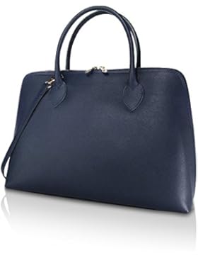 Glamexx24 Damen Umhängetaschen echt Leder Tasche Handtaschen business Bag Schultertaschen Shopper Made in Italy