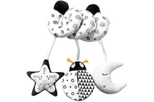 KAKIBLIN Décoration de berceau, jouet de berceau de bébé, jouets en peluche à suspendre pour berceau, lit, poussette en spirale, jouet de voyage pour nourrisson, coccinelle
