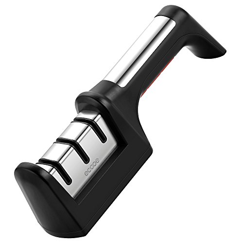 Manuelle Messerschärfer küchenmesser messerschleifer Knife Sharpener 3-Stufen Profi Rad Schleif für aller Größen Kochmesser Obstmesser usw - 6