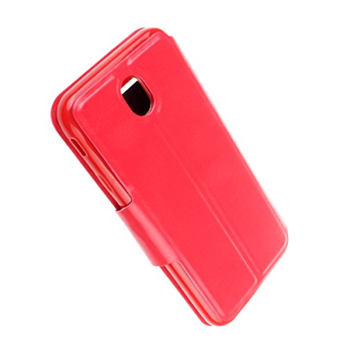 Misemiya    Funda Samsung Galaxy J7 2017 - Funda Solo  Libro View Sporte Rojo