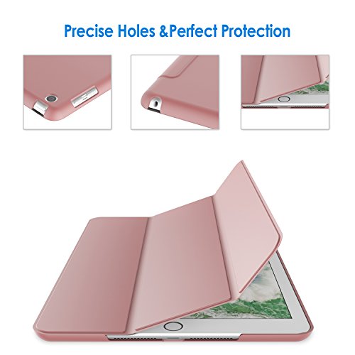 JETech Neu iPad 2017 iPad 9.7 Hülle Case Schutzhülle Tasche für Apple New iPad 2017 mit Leichte Ständer und Auto-Einschlaf/Aufwach (Rosa) - 5