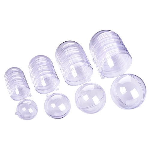 Outus Kunststoff Bad Bomben Form für DIY Handwerk und Weihnachtskugel-Verzierungen, 4 Größe 20 Set