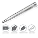 Produktbild A-szcxtop Notfall Power Bank Pen 1000 mAh W/USB wiederaufladbar + Stylus Pen digitaler Stift Sensitive + Kugelschreiber mit Haken kompatibel mit Android Telefon Combo 3 in 1 (weiß)