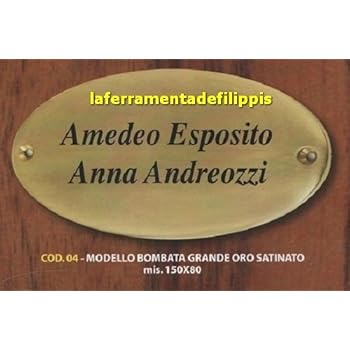 Targhetta In Ottone Massiccio Personalizzata Con Incisione Laser - 10,2x3,8 Cm - Scegli Angoli E Fissaggio