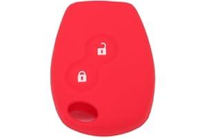 BROVACS Silicone Cover Protector Case Holder Skin Jacket Compatible with RENAULT DACIA 2 Button Remote Key Fob CV4350 Red