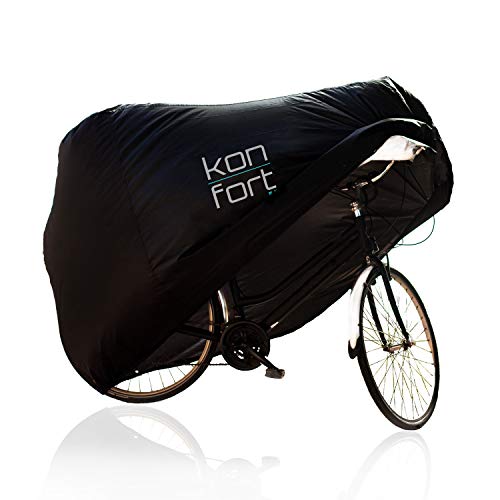 KON-FORT Fahrradabdeckun für Mountainbikes & Straßenfahrrad | Außen & Innen | Wasserdicht & Anti-UV & Staub | 200 x 75 x 110 cm (2 Fahrräder)