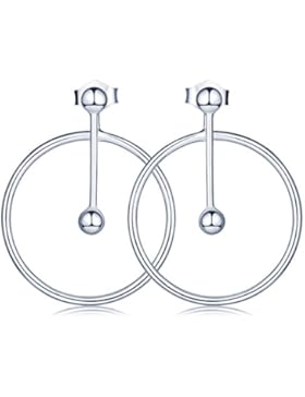 Yumilok 925 Sterling Silber Stab Kugeln Runde Creolen Ohrstecker Ohrring Jackets Hypoallergen Ohrschmuck für Damen...