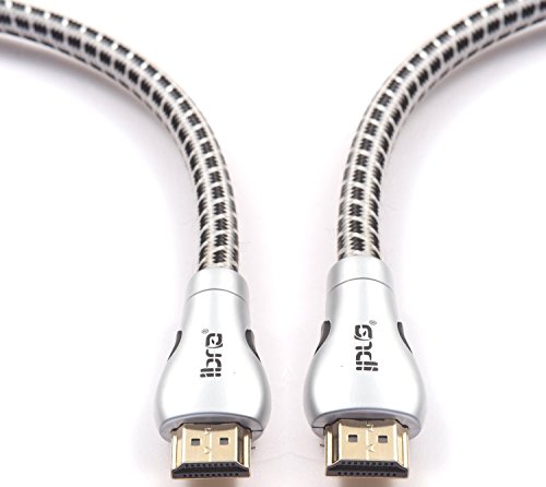 Ultra HD 4k HDMI Kabel 1.4a / 2.0 High Speed with Ethernet neues Kabel 3 fach geschirmt inkl. Stecker- und Kontaktschirmung 2160p Full HD 1080p 3D ARC CEC – 1.5m IBRA TITANIUM - 6