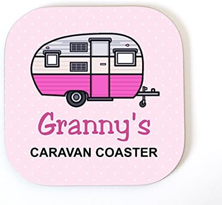 GRANNY Novelty CARAVAN COASTER Drinks Mat Fun Present Gift Idea