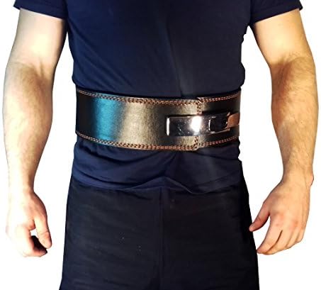 YAYB Pro Lever Action Powerlifting belt-Premium Layered Leather- High Performance Tough Steel Precision Buckle-Strongman-Crossfit