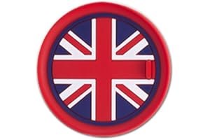 BoGoo Anti Slip Silicone Cup Holder Mats Compatible for Mini Cooper Clubman Countryman Car Pads F54 F55 F56 R55 R56 R57 R58 R59 R60 R61 (Red White Blue, 77mm)