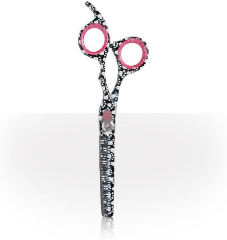 Dog Scissors 6.5 Inch White Paw Print Single Blade Hair Thinning Pet Shears Professional Groomers Designer Animal Trimmer