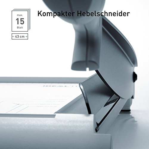 Ideal 1142 Hebelschneider, Schneidemaschine für Papier bis DIN A3 (250 x 430 mm, Schnittlänge 430 mm, 15 Blatt Kapazität) - 2