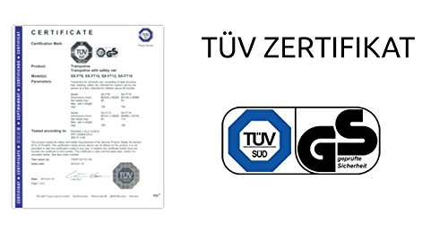 Trampolin 366cm Gartentrampolin Komplettset Sicherheitsnetz Leiter TÜV GS #3252 - 8