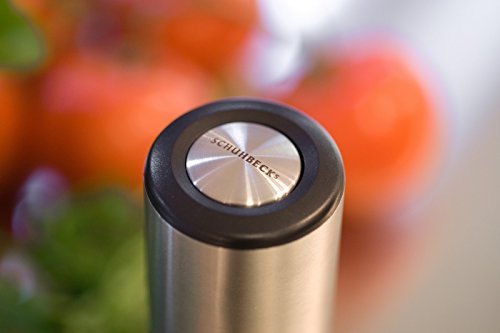 Schuhbecks Elektrische Pfeffer- Oder Salzmühle, Ceramic Mahlwerk Ceracut®, Licht, Edelstahl/Acryl, Inkl. 6 Batterien, D: 5 Cm, H: 18,5 Cm, Inkl. Pfefferfibel - 3