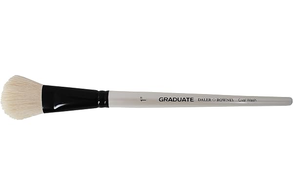 Daler Rowney Graduate White Goat oval tvättborste, storlek 1