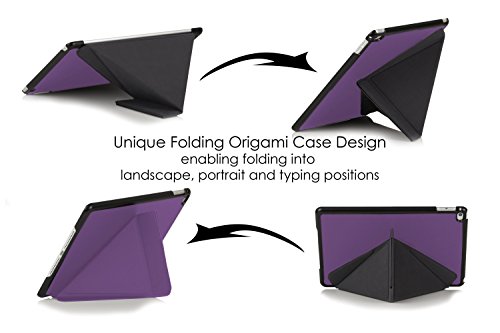 ForeFront Cases® Neue Origami Leder Hülle / Tasche / Case / Cover für Apple iPad Mini / iPad Mini Retina – Rundum-Geräteschutz und intelligente Auto-Sleep-Wake-Funktion mit 3-JAHRES-GARANTIE VON FOREFRONT CASES – inkl. Eingabestift und Displayschutz - 3