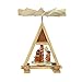 Produktbild OBC Mini Weihnachtspyramide/Haus Kurrendesänger Natur/Pyramide Weihnachten/im Erzgebirge Stil, handgefertigt/Deko zu Weihnachten