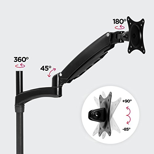 Duronic DM551X2 Monitor-Tischhalterung für einen LCD/LED Computer Bildschirm / Fernsehgerät mit Neig, Schwenk und Rotierfunktion - 4