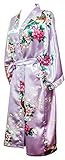 Dies ist die PREMIUMVERSION - es ist nicht die billig produzierte Nachahmung, daher eignet sie sich als Geschenk an einen geliebten Menschen für einen besonderen Anlass oder als ein entzückendes und nachsichtiges Vergnügen für sich. Die Damen Robe im Yukata Stil ist gut verarbeitet und langlebig, was sie sehr einfach macht waschen - sie sollte viele Jahre getragen werden und verliert nicht ihren atemberaubenden glänzenden Seidensatin-Glanz.
