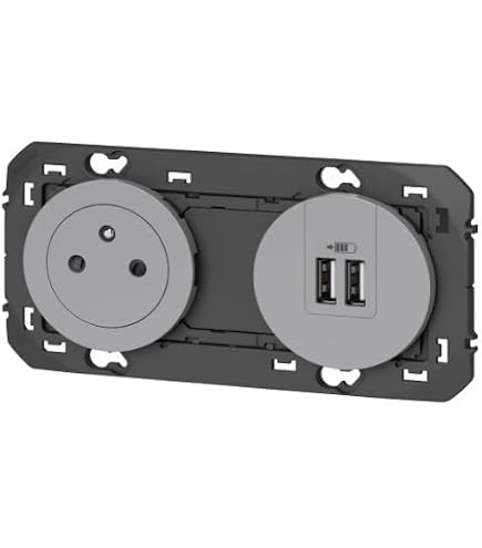 LEGRAND Doppelsteckdose Mit USB-A + USB-C – 3A/15W, Weiß, Zum Umpflanzen Auf 2P+T