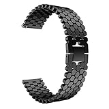 happy event Ersatz-Metallarmband für Samsung Galaxy Watch (46mm) (Schwarz)