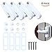 Produktbild edealing 4pcs Schärpe-Störsender, Sicherheitsschlösser für PVC / Fenster und Tür-Zink-Aluminiumlegierung-Tür-Fangen Weiß