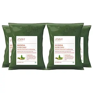 Jiva Henna Hair Care Powder - 200 gm (Pack of 4) | Mehendi for hair | Natural Solution for Long, Healthy and Strong Hair | Control Hair Fall & Repairs Damaged Hair