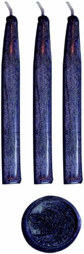 Metallic Blue Traditional Sealing Wax by Waterstons 100mm long with wick x 3