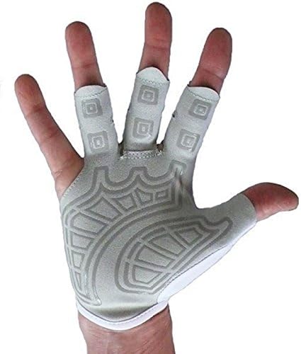 Rowing Gloves &amp; Gym Gloves - Right Hand Smooth Palm - Best Comfortable Scull Fingerless Gloves for Men Women (Medium 20 - 21.5 cm)