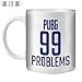 Produktbild STUFF4 Tee/Kaffee Becher 350ml/Blau/PUBG / 99 Problems/Weißkeramik/ST10